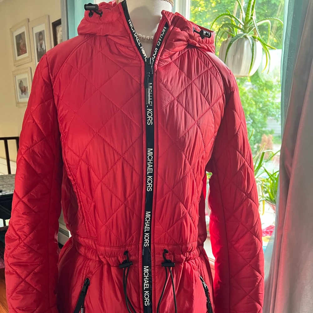 Michael kors size M red puffer jacket